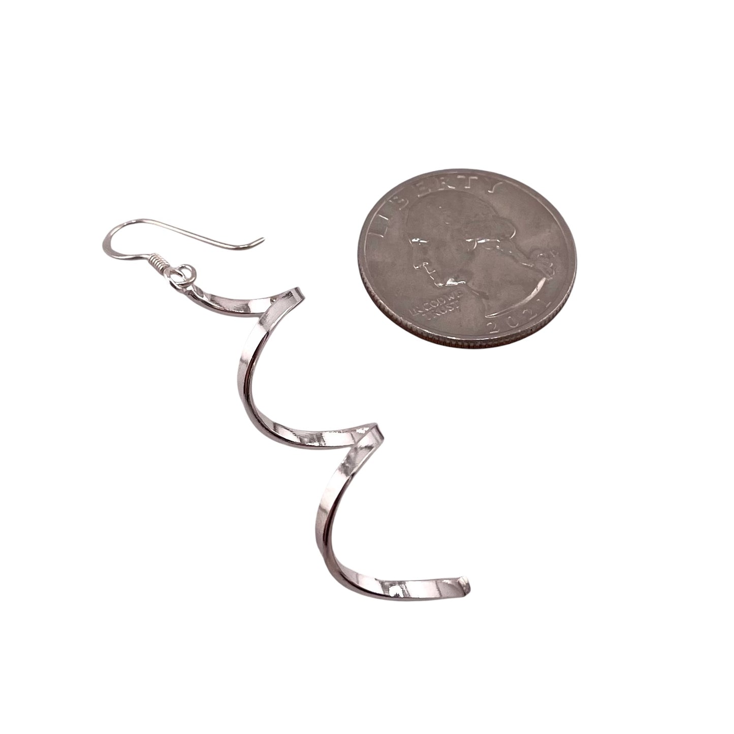Swirl Dangle Earrings Sterling Silver