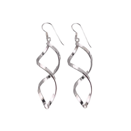 Swirl Dangle Earrings Sterling Silver