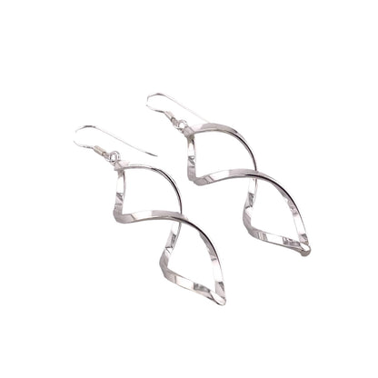Swirl Dangle Earrings Sterling Silver