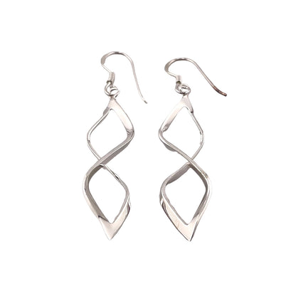 Swirl Dangle Earrings Sterling Silver