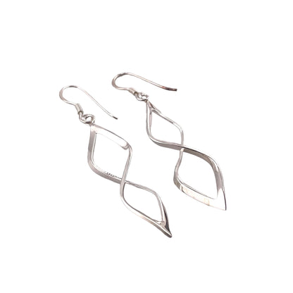 Swirl Dangle Earrings Sterling Silver
