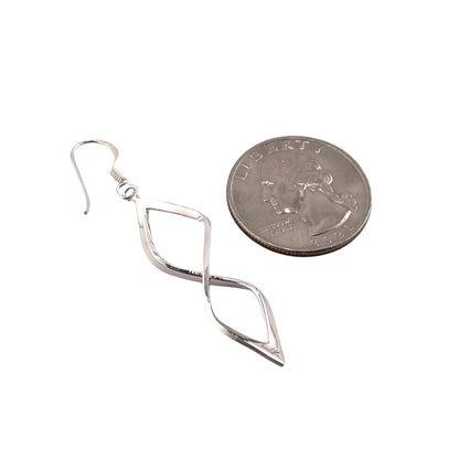 Swirl Dangle Earrings Sterling Silver