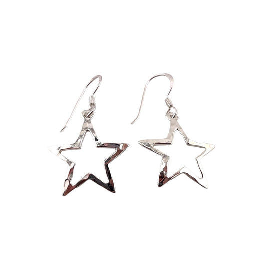 Star Dangle Earrings Sterling Silver