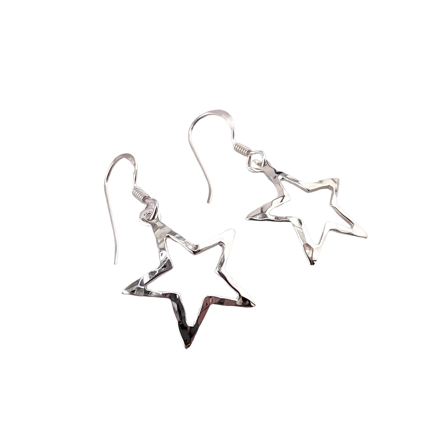 Star Dangle Earrings Sterling Silver