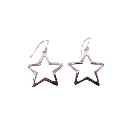 Star Dangle Earrings Sterling Silver