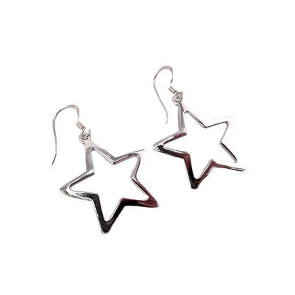 Star Dangle Earrings Sterling Silver
