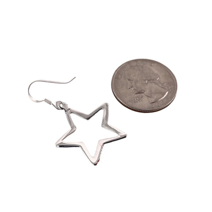 Star Dangle Earrings Sterling Silver