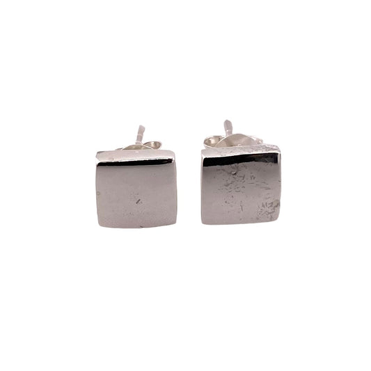 Square Stud Earrings Sterling Silver