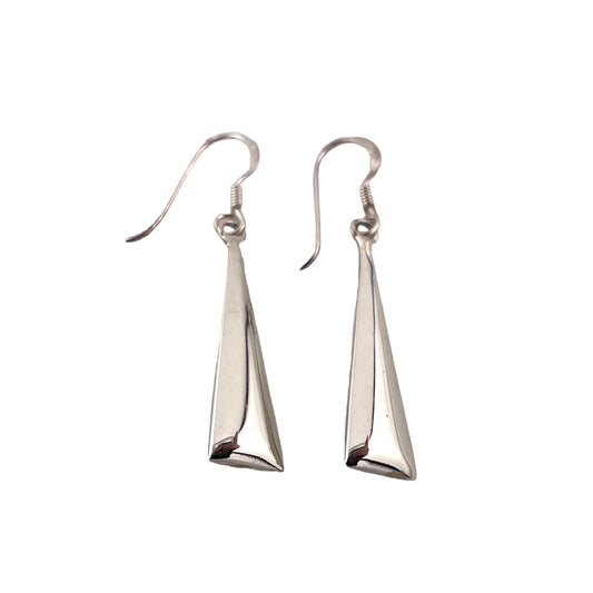 Graduated Stick Dangle Earrings Sterling Silver