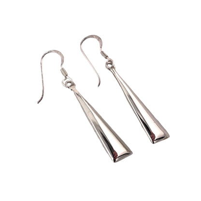 Graduated Stick Dangle Earrings Sterling Silver