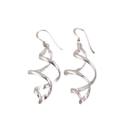 Swirl Dangle Earrings Sterling Silver