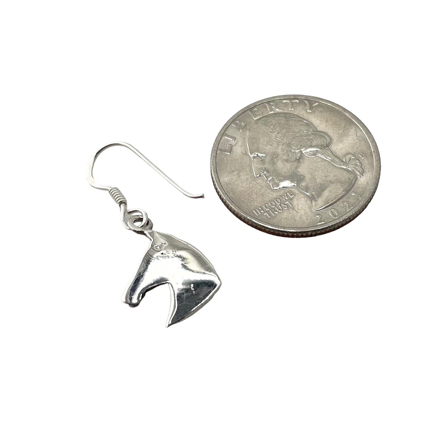 Horse Head Dangle Earrings Sterling Silver