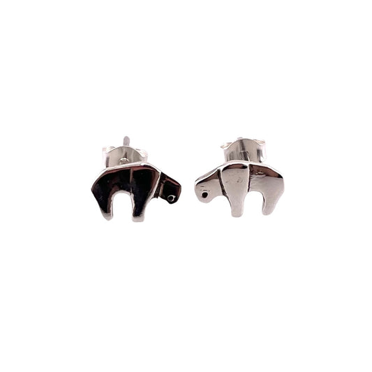 Buffalo Stud Earrings Sterling Silver