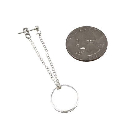 Eternity Drop Dangle Earrings Sterling Silver