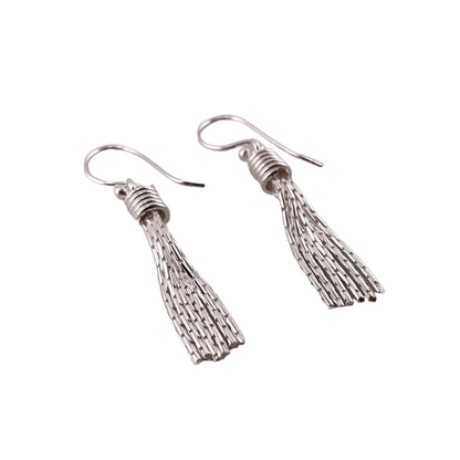 Tassel Dangle Earrings Sterling Silver