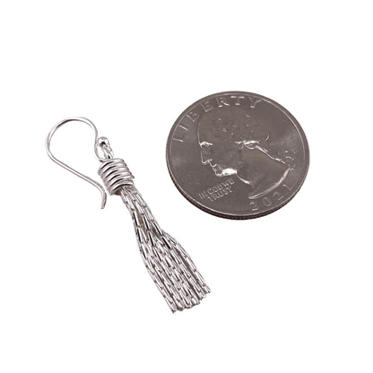Tassel Dangle Earrings Sterling Silver