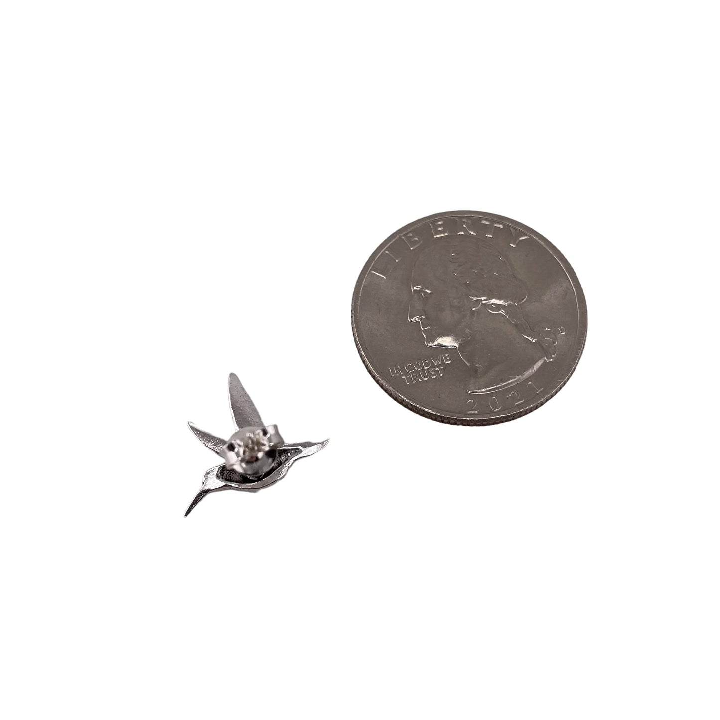 Hummingbird Post Earrings Sterling Silver