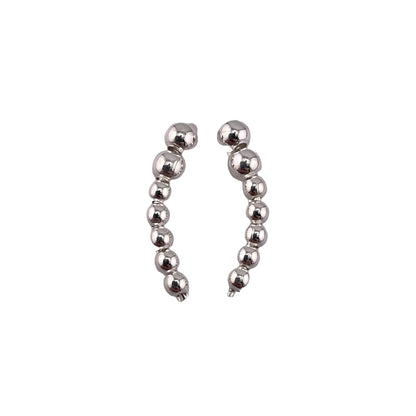 Bead Crawler Earrings Sterling Silver