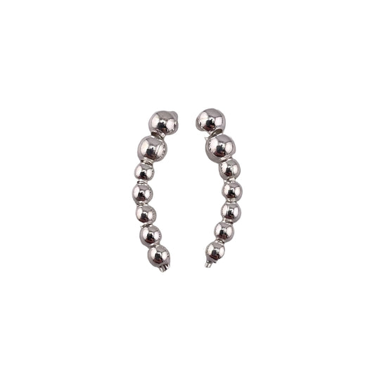Bead Crawler Earrings Sterling Silver