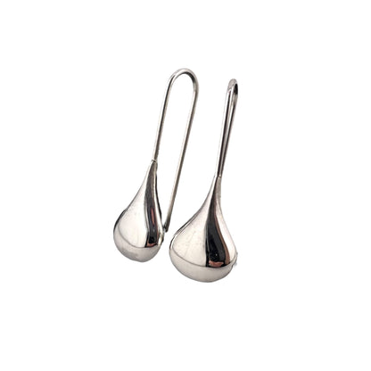 Water Drop Wire Earrings Sterling Silver
