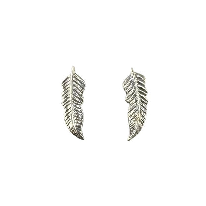 Feather Post Earrings Sterling Silver
