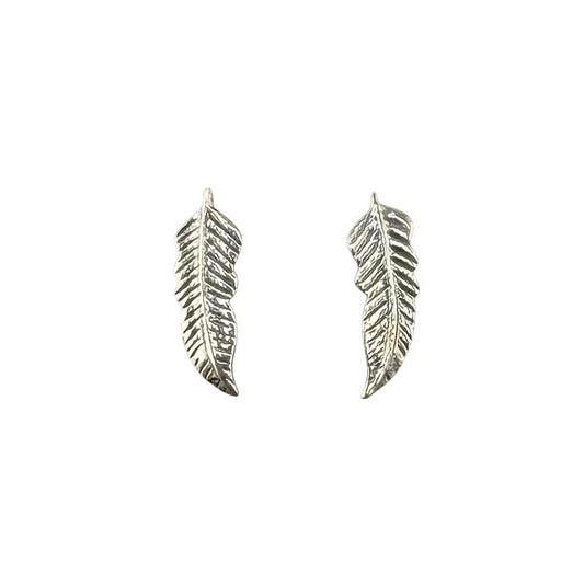 Feather Post Earrings Sterling Silver