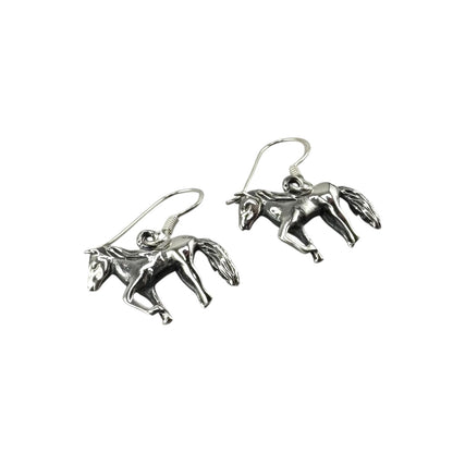 Horse Dangle Earrings Sterling Silver