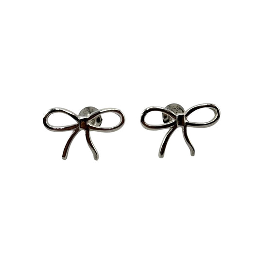 Bow Post Earrings Sterling Silver