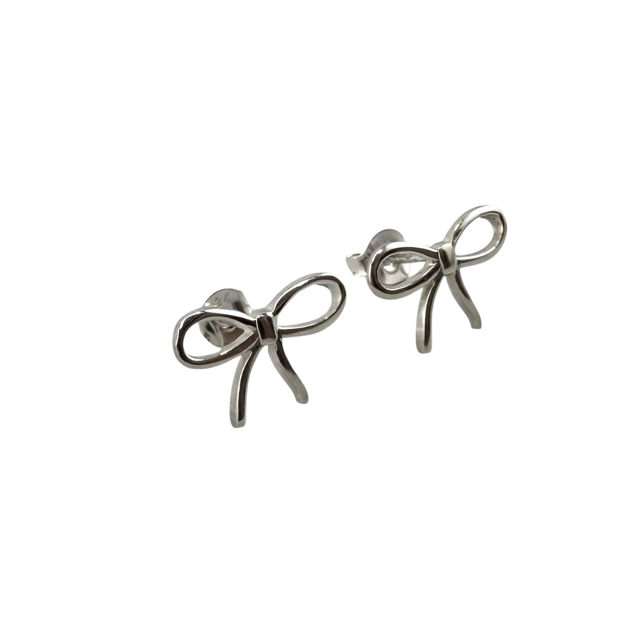 Bow Post Earrings Sterling Silver