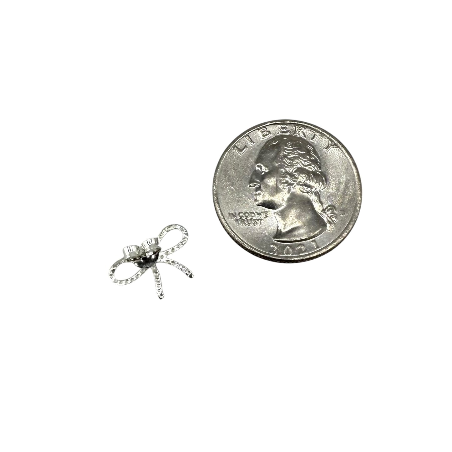 Bow Post Earrings Sterling Silver