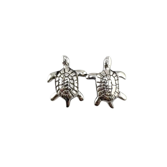 Turtle Post Earrings Sterling Silver
