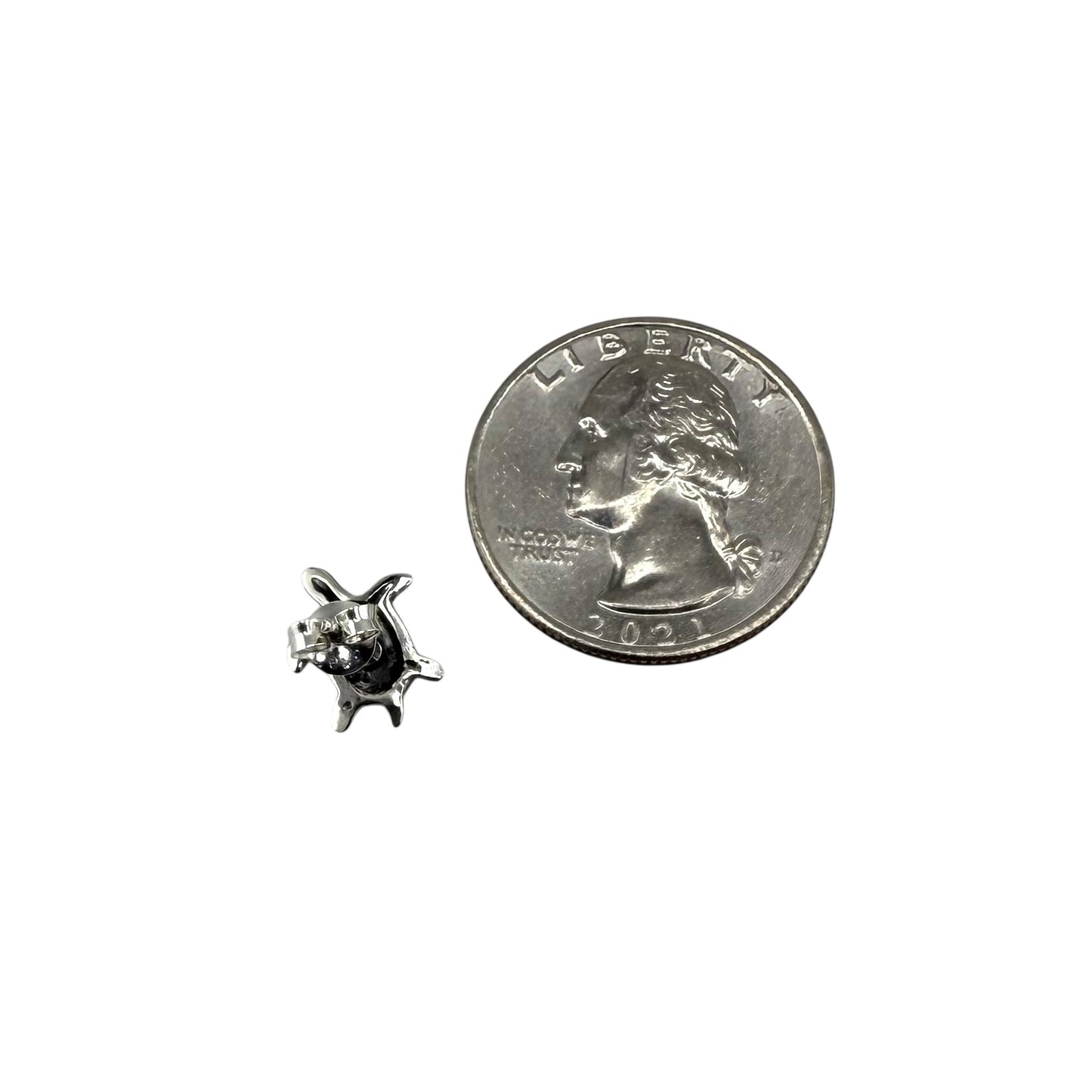 Turtle Post Earrings Sterling Silver