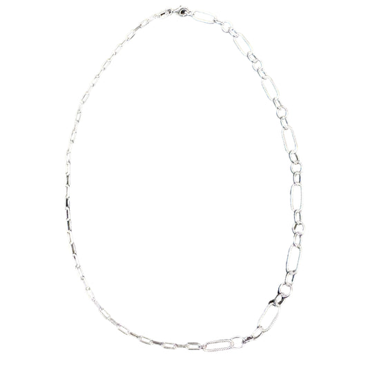 Sterling Silver Fancy Chain Link Necklace