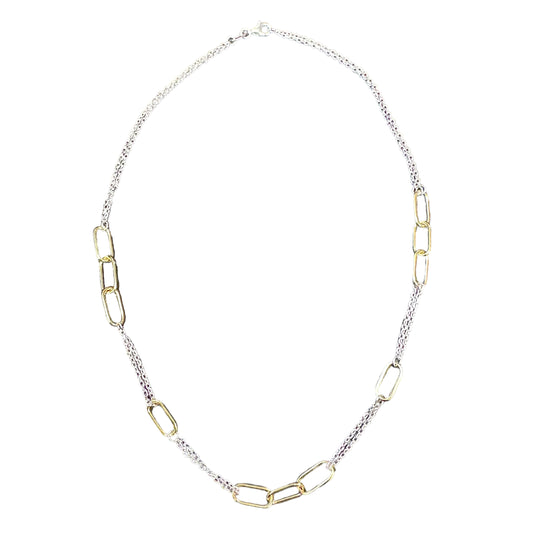 Sterling Silver Fancy Chain Link Necklace