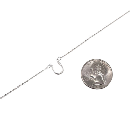 Horseshoe U Chain Necklace 17" Sterling Silver
