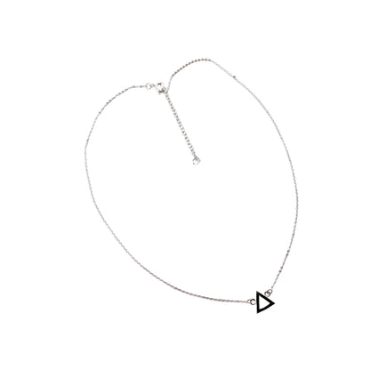 Triangle Chain Necklace 17" Sterling Silver