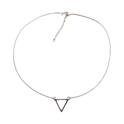 Triangle Chain Necklace 17" Sterling Silver