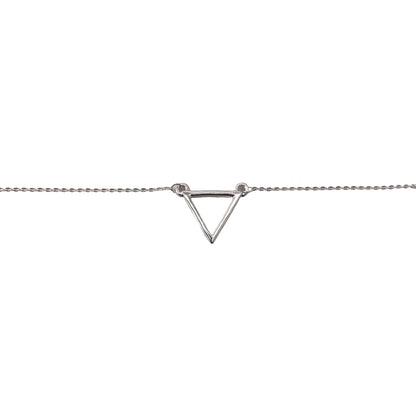 Triangle Chain Necklace 17" Sterling Silver