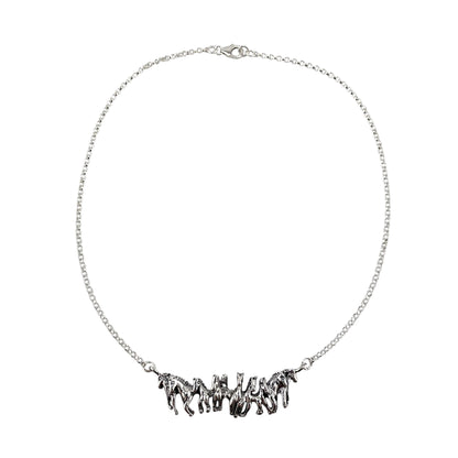 Horse Pack 16" Necklace Sterling Silver