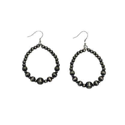 Desert Pearl Mixed Bead Dangle Earrings Sterling Silver