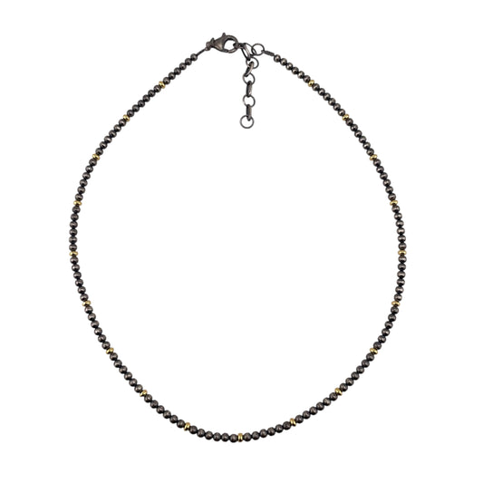 Desert Pearl Bead Necklace Sterling Silver & 12K Gold Filled