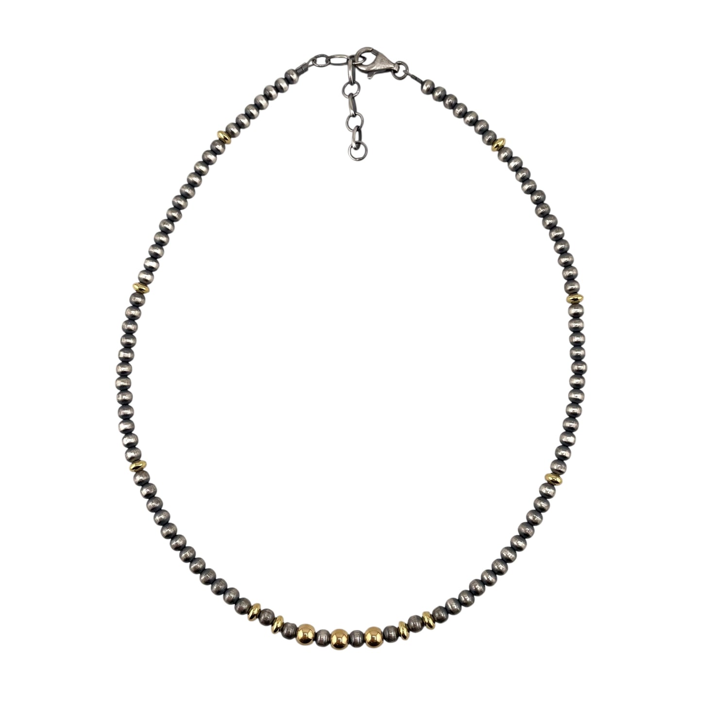 Desert Pearl Mix Bead Necklace Sterling Silver & 12K Gold Filled