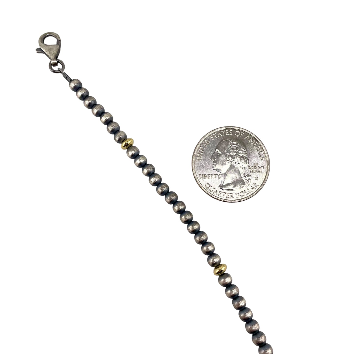Desert Pearl Mix Bead Necklace Sterling Silver & 12K Gold Filled