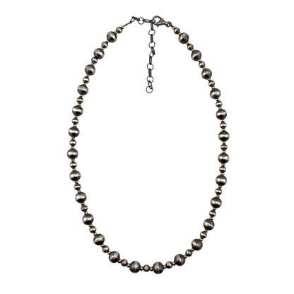 Desert Pearl 5mm & 8mm Bead Necklace Sterling Silver & 12K Gold Filled