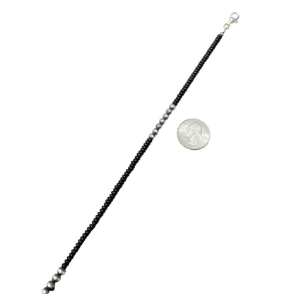 Onyx Desert Pearl Bead Necklace Sterling Silver