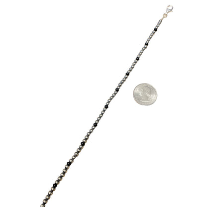 Onyx Desert Pearl Bead Necklace Sterling Silver