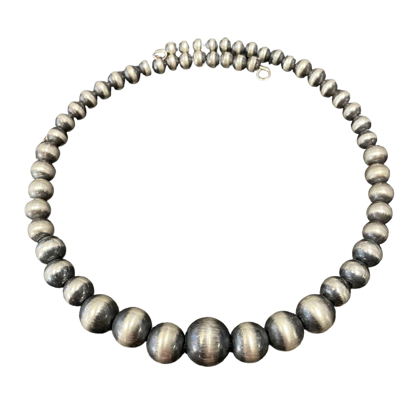 Graduated Collar Navajo Pearl Necklace Sterling Silver