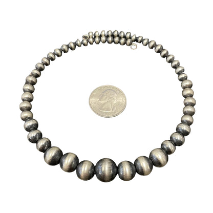 Graduated Collar Desert Pearl Necklace Sterling Silver