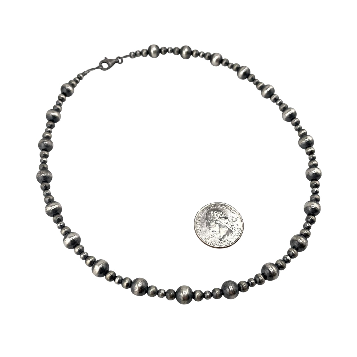 Desert Pearl Mixed Bead Necklace Sterling Silver