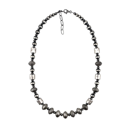Desert Pearls & Mercury Dime Coin Necklace Sterling Silver